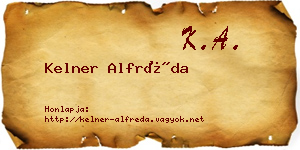 Kelner Alfréda névjegykártya
